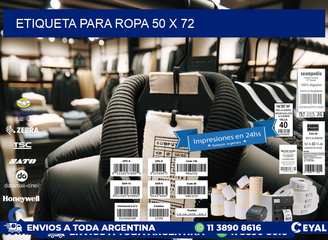 ETIQUETA PARA ROPA 50 x 72