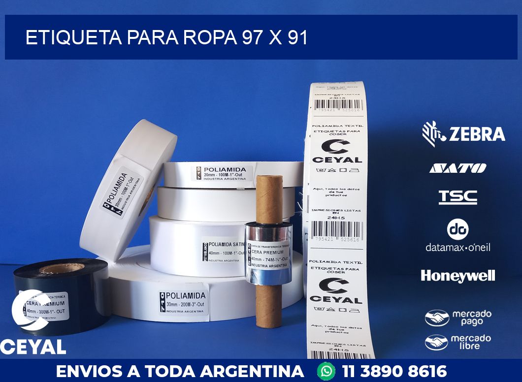 ETIQUETA PARA ROPA 97 x 91