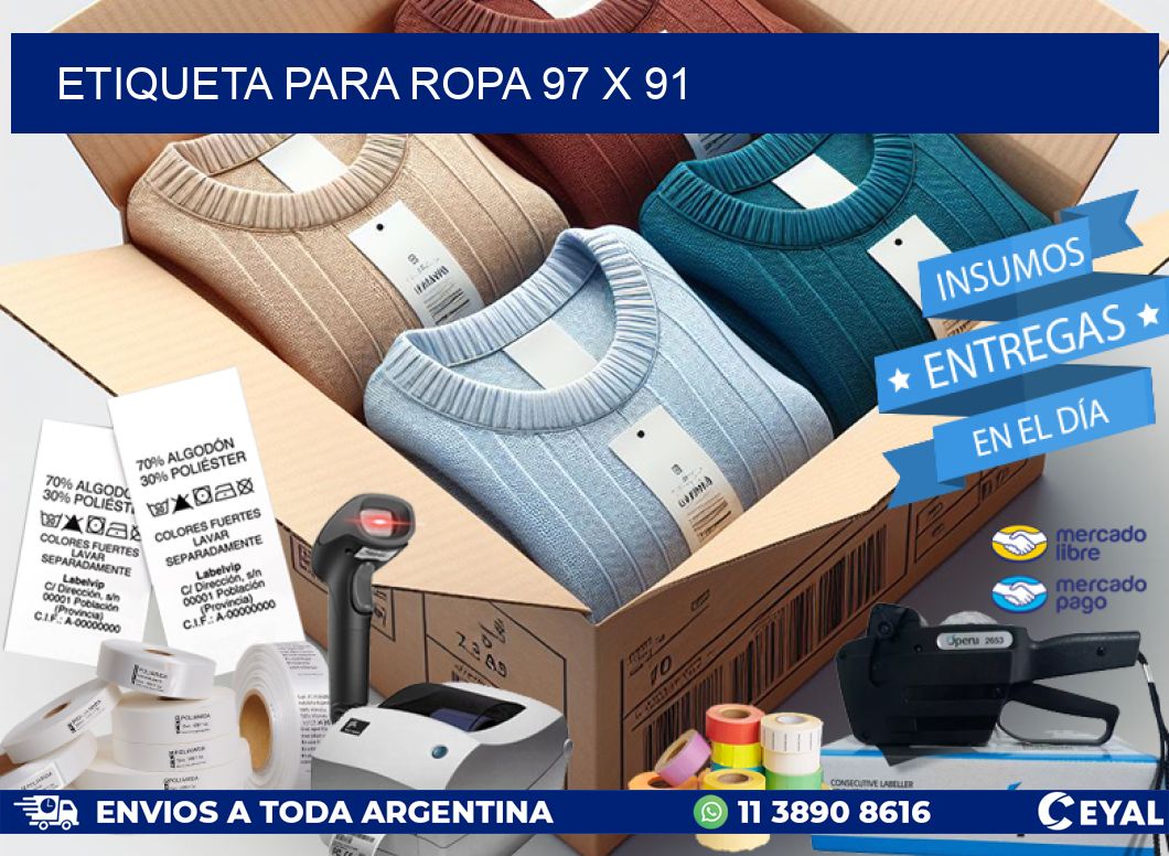 ETIQUETA PARA ROPA 97 x 91