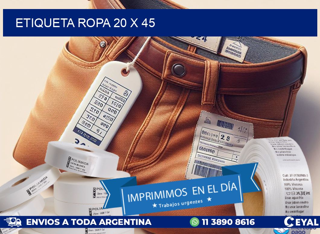 ETIQUETA ROPA 20 x 45