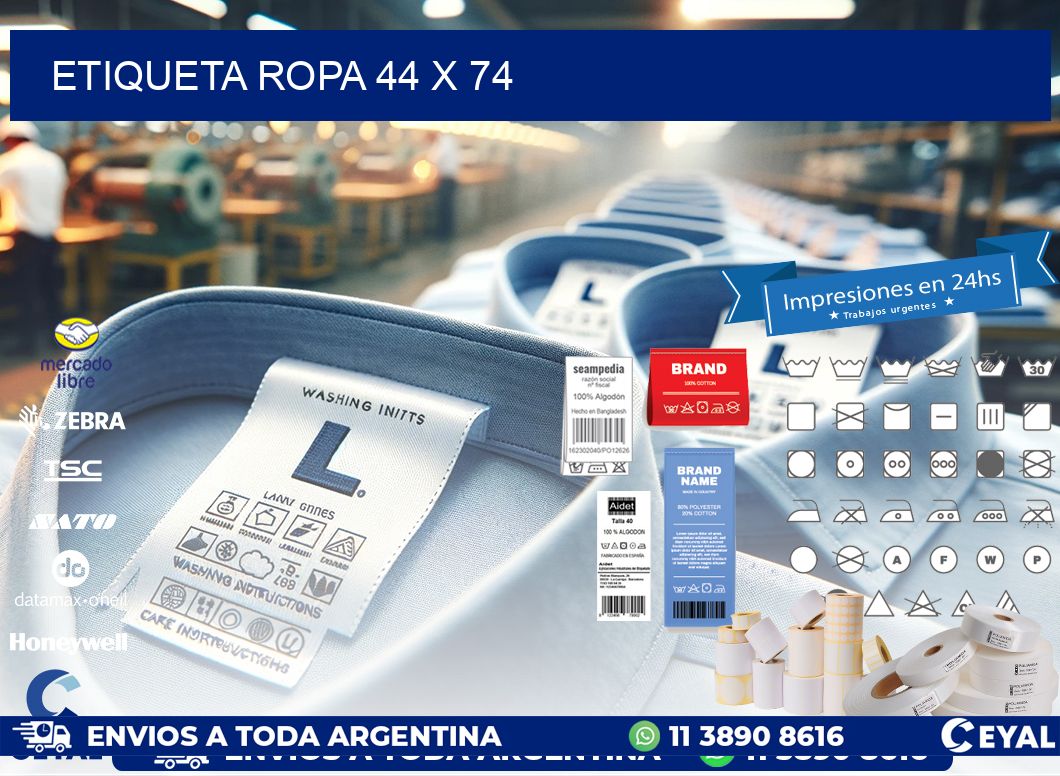 ETIQUETA ROPA 44 x 74