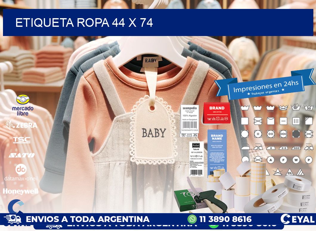 ETIQUETA ROPA 44 x 74