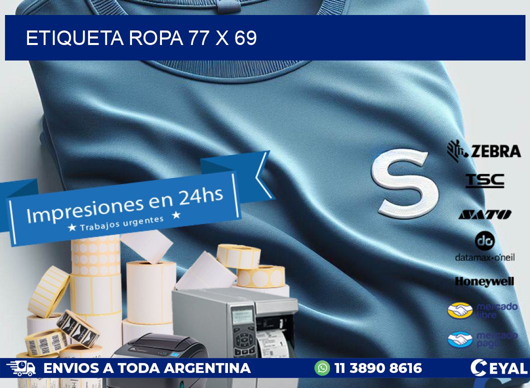 ETIQUETA ROPA 77 x 69