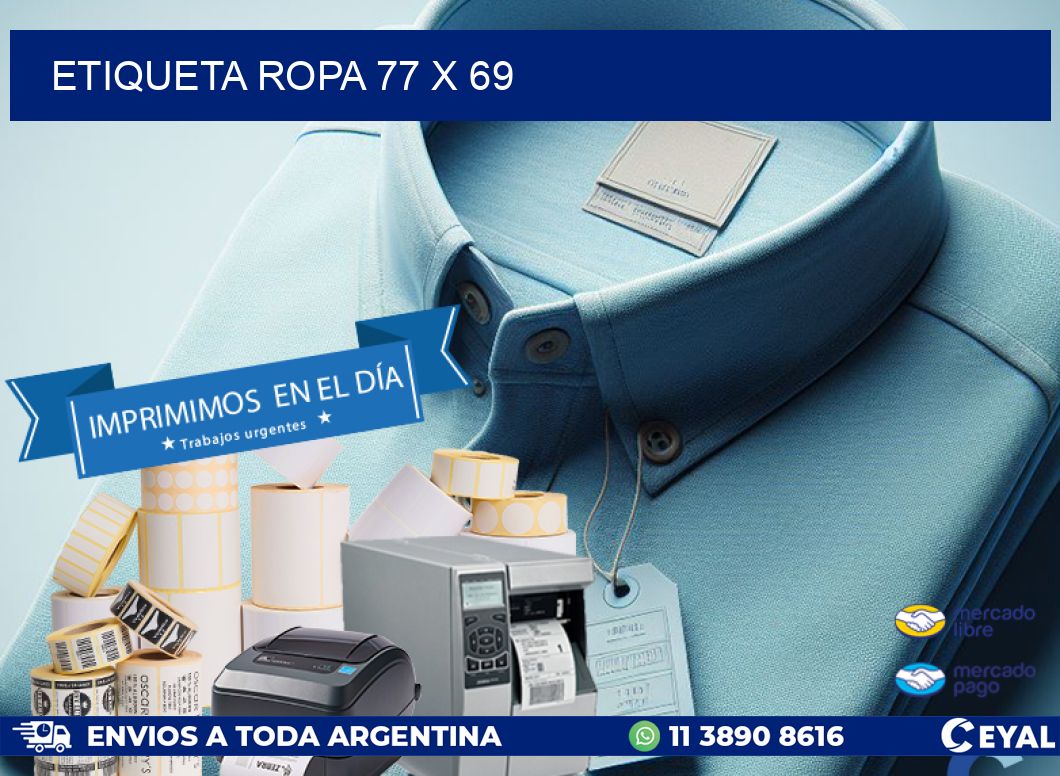 ETIQUETA ROPA 77 x 69