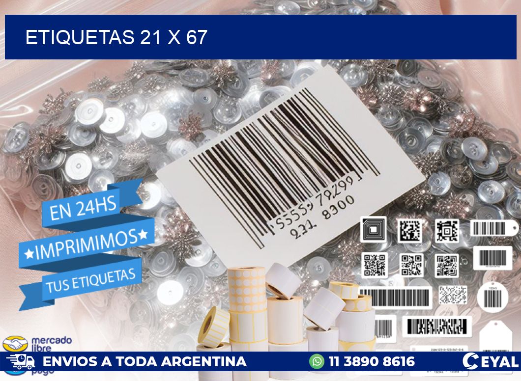 ETIQUETAS 21 x 67