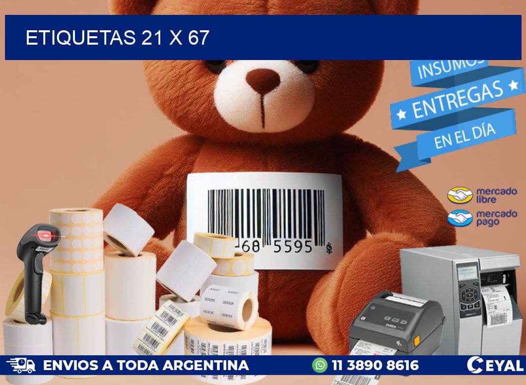 ETIQUETAS 21 x 67