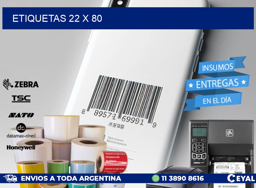 ETIQUETAS 22 x 80
