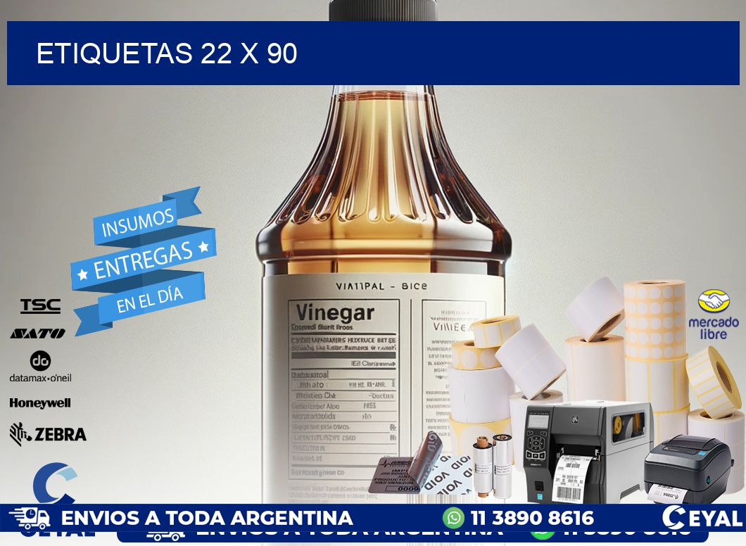 ETIQUETAS 22 x 90