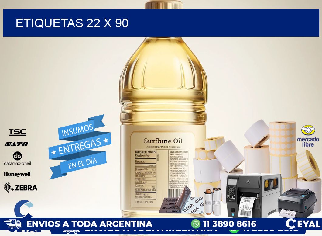 ETIQUETAS 22 x 90