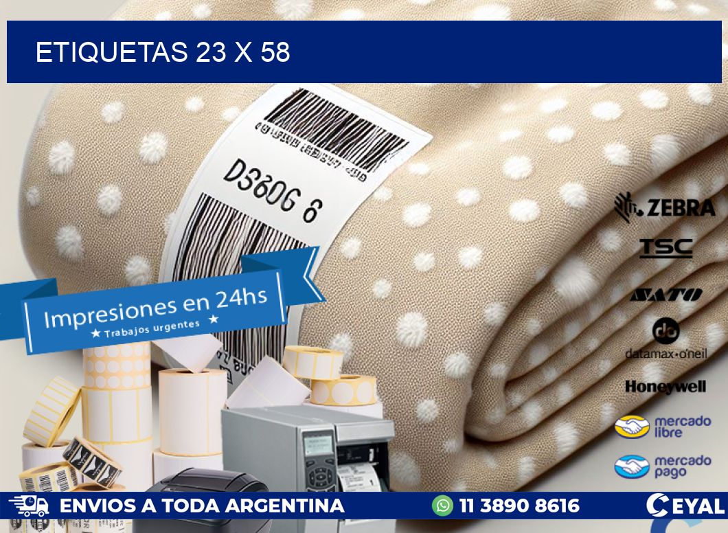 ETIQUETAS 23 x 58