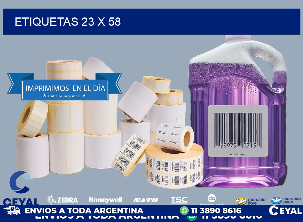 ETIQUETAS 23 x 58