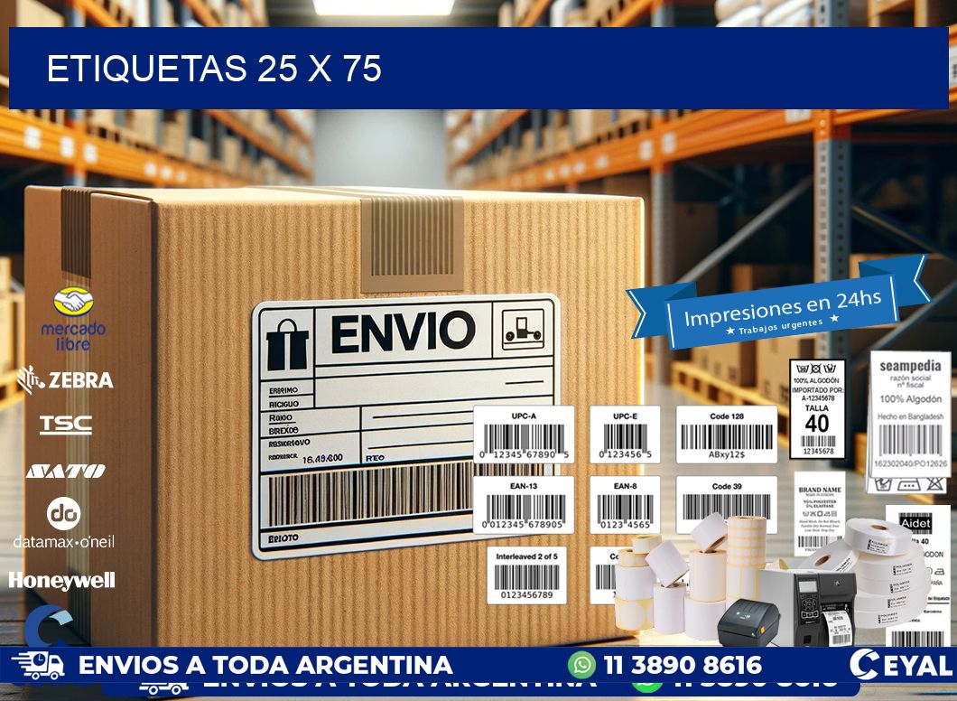 ETIQUETAS 25 x 75