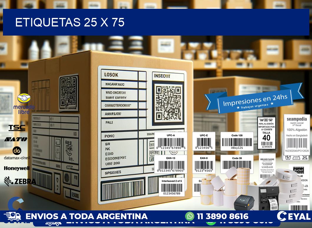 ETIQUETAS 25 x 75