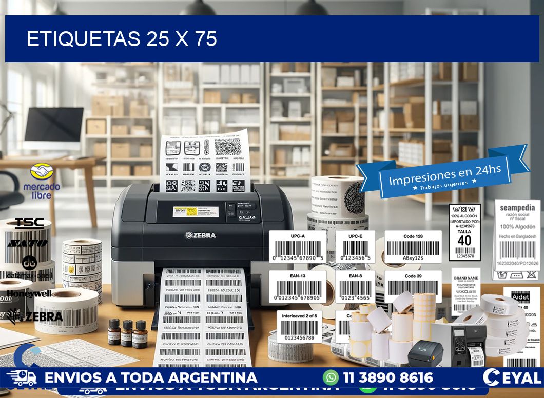 ETIQUETAS 25 x 75