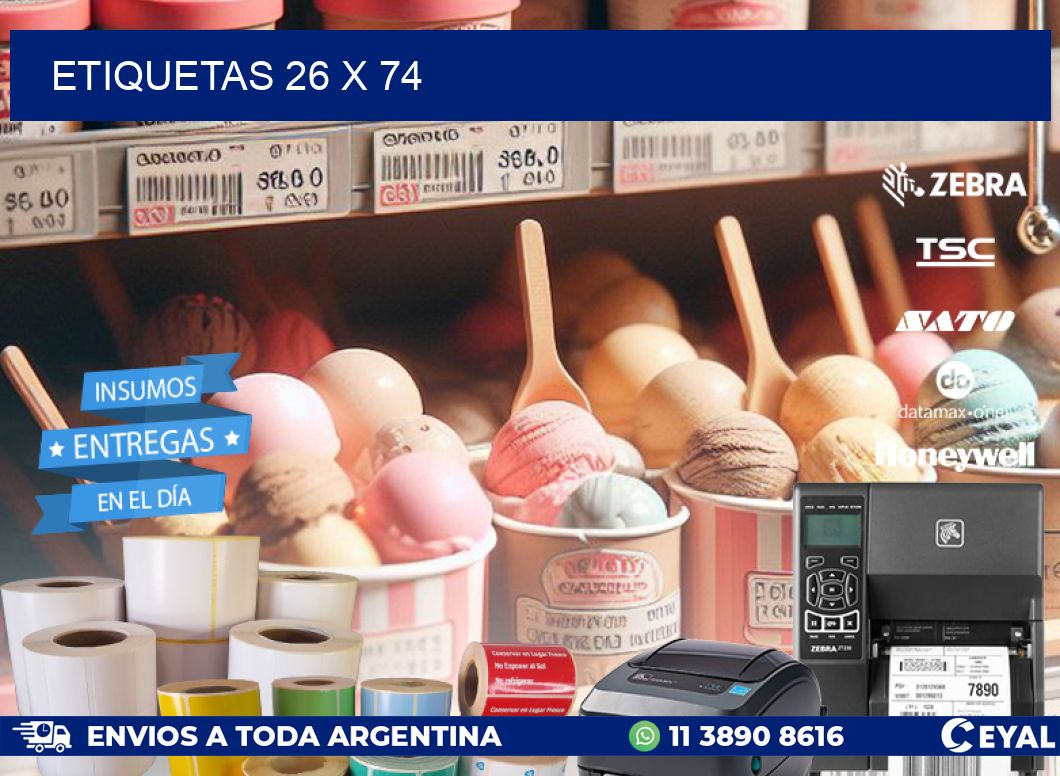 ETIQUETAS 26 x 74
