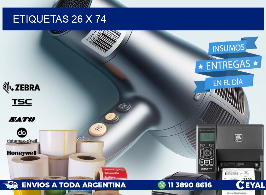 ETIQUETAS 26 x 74