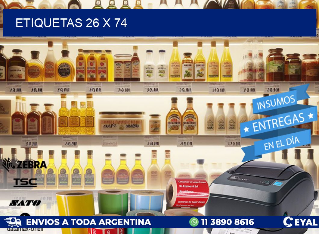 ETIQUETAS 26 x 74