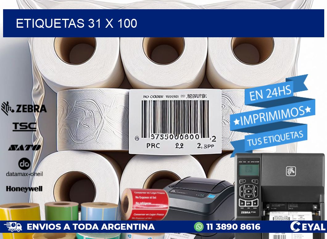 ETIQUETAS 31 x 100