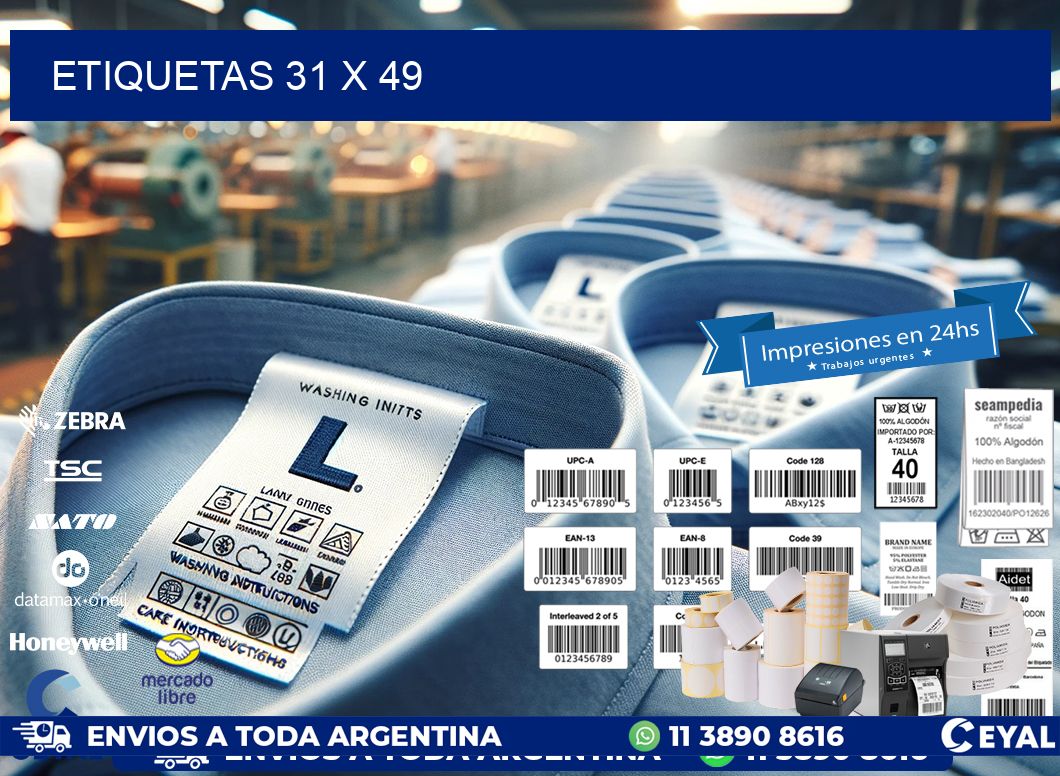 ETIQUETAS 31 x 49