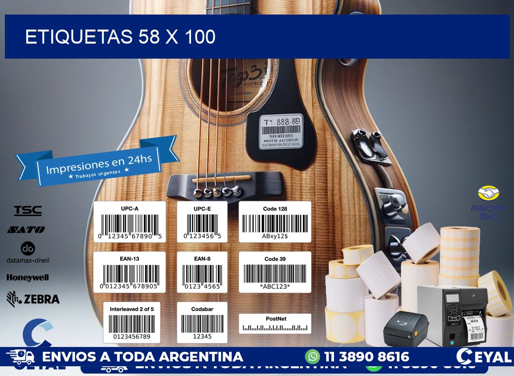 ETIQUETAS 58 x 100