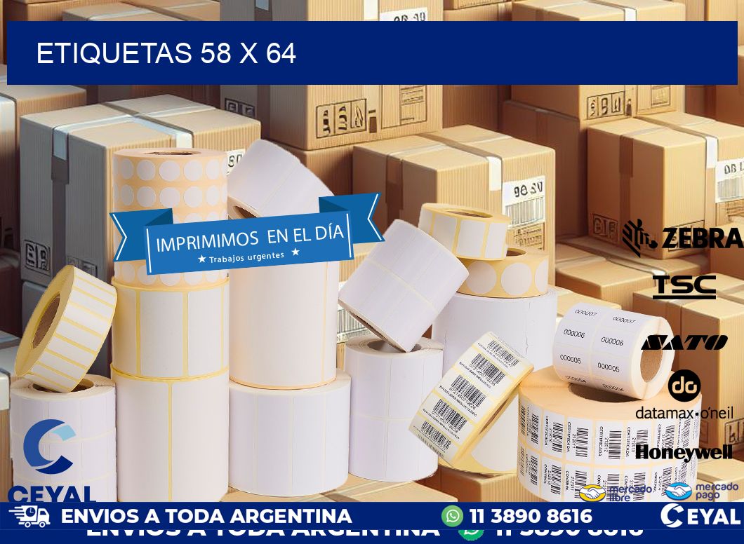 ETIQUETAS 58 x 64