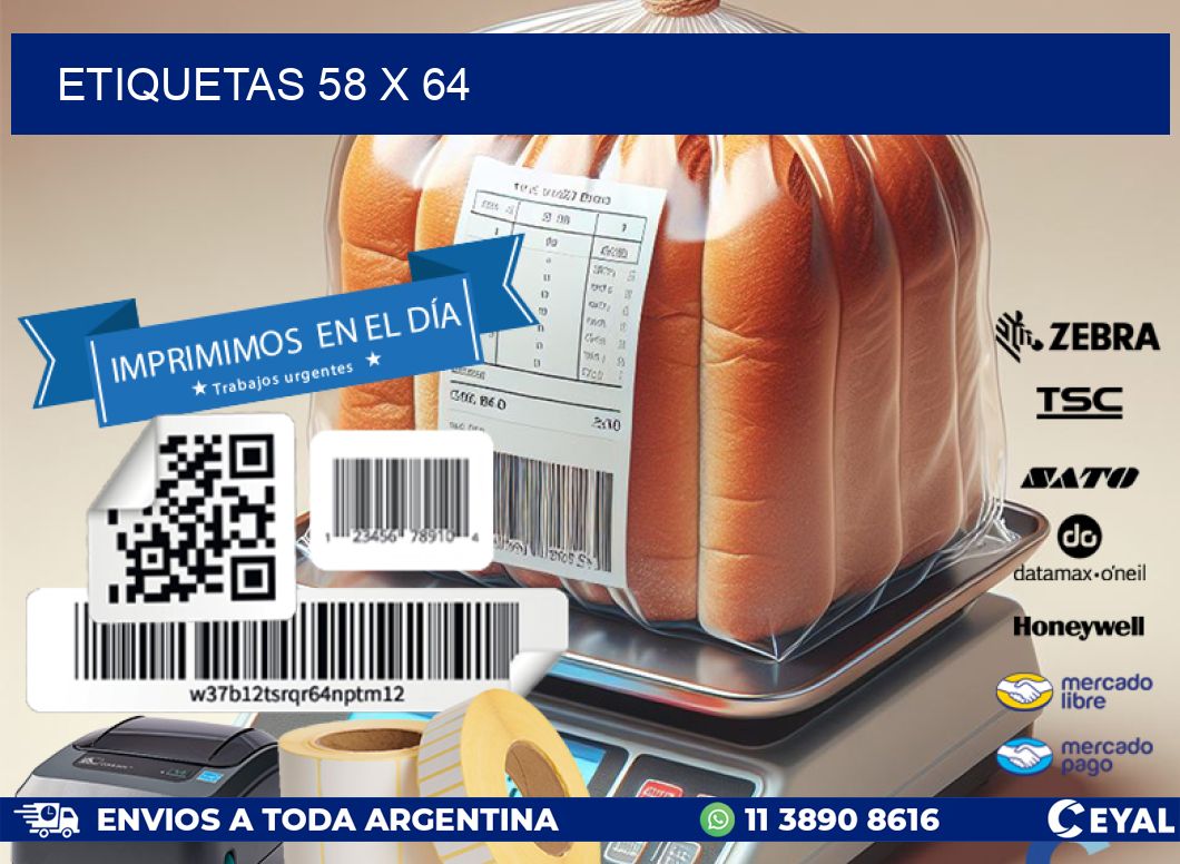 ETIQUETAS 58 x 64