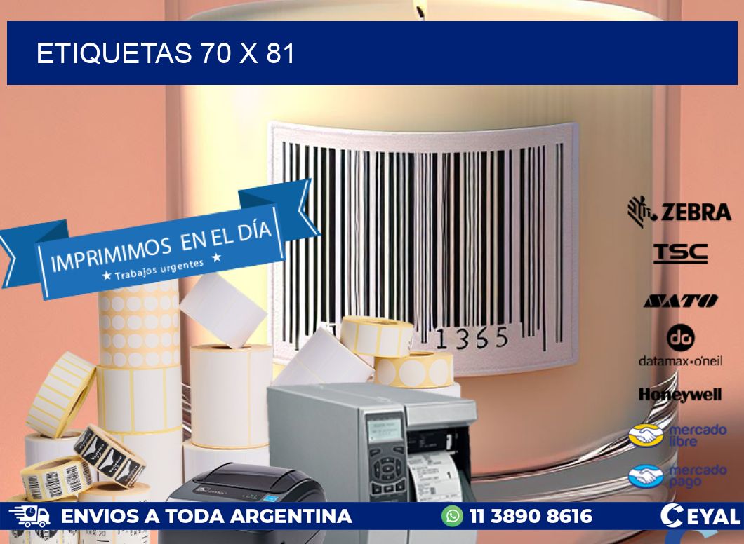 ETIQUETAS 70 x 81