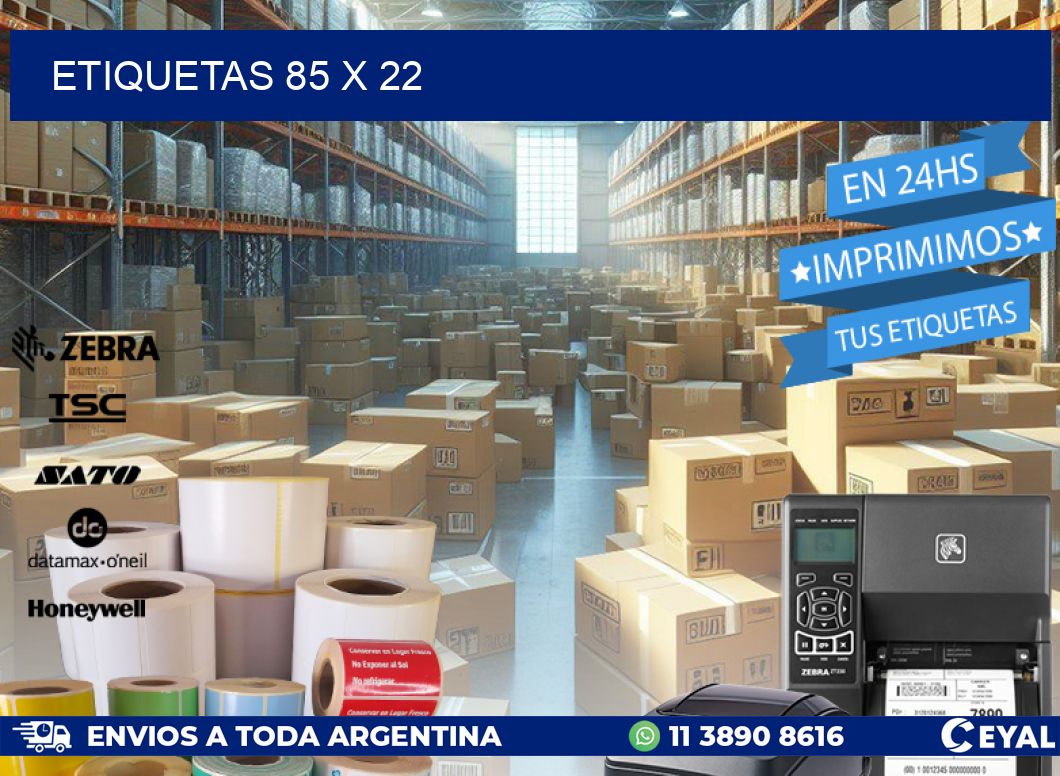 ETIQUETAS 85 x 22