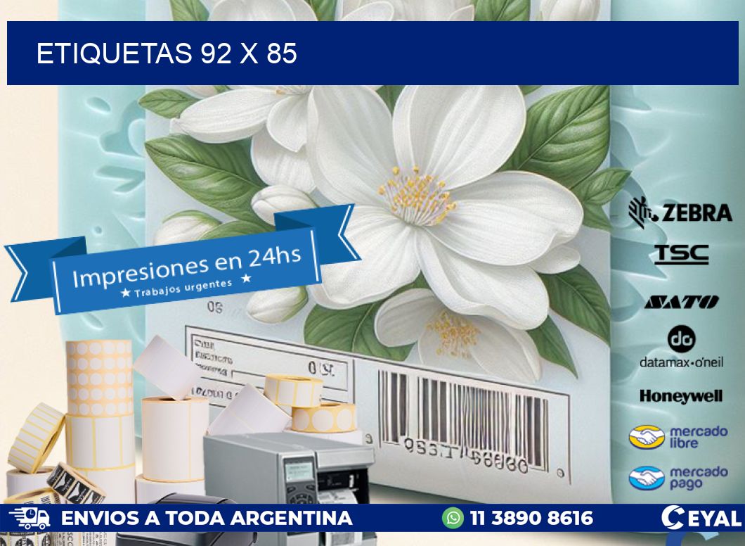 ETIQUETAS 92 x 85