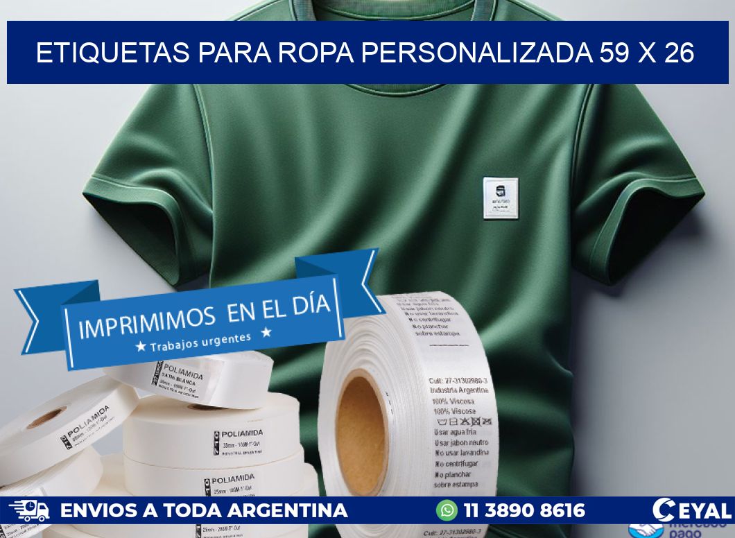 ETIQUETAS PARA ROPA PERSONALIZADA 59 x 26