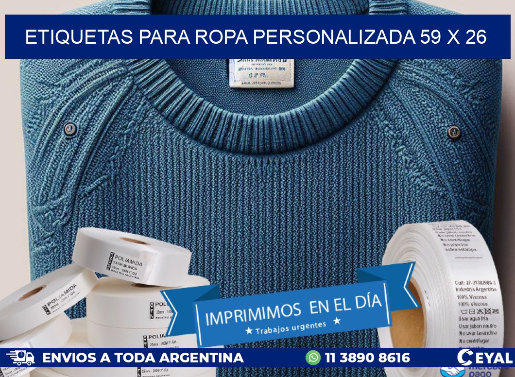 ETIQUETAS PARA ROPA PERSONALIZADA 59 x 26
