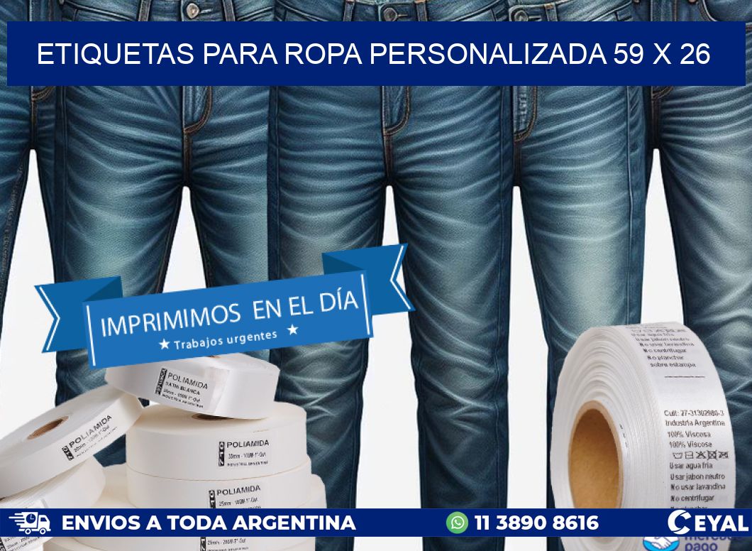 ETIQUETAS PARA ROPA PERSONALIZADA 59 x 26