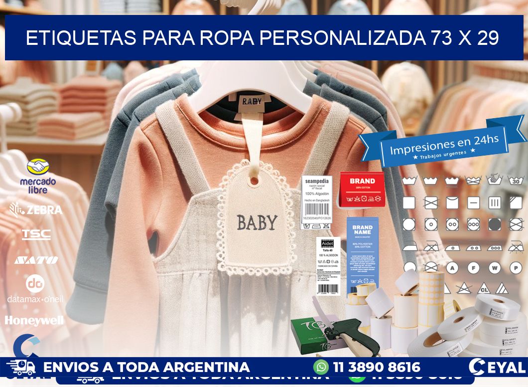 ETIQUETAS PARA ROPA PERSONALIZADA 73 x 29