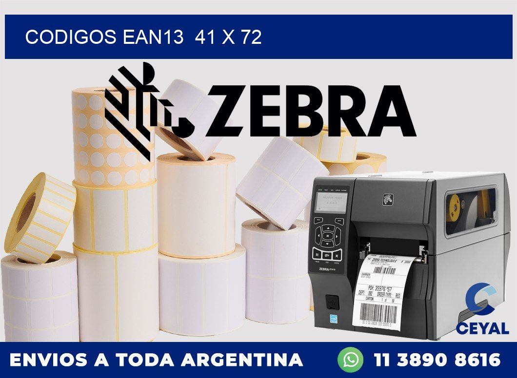 CODIGOS EAN13  41 x 72