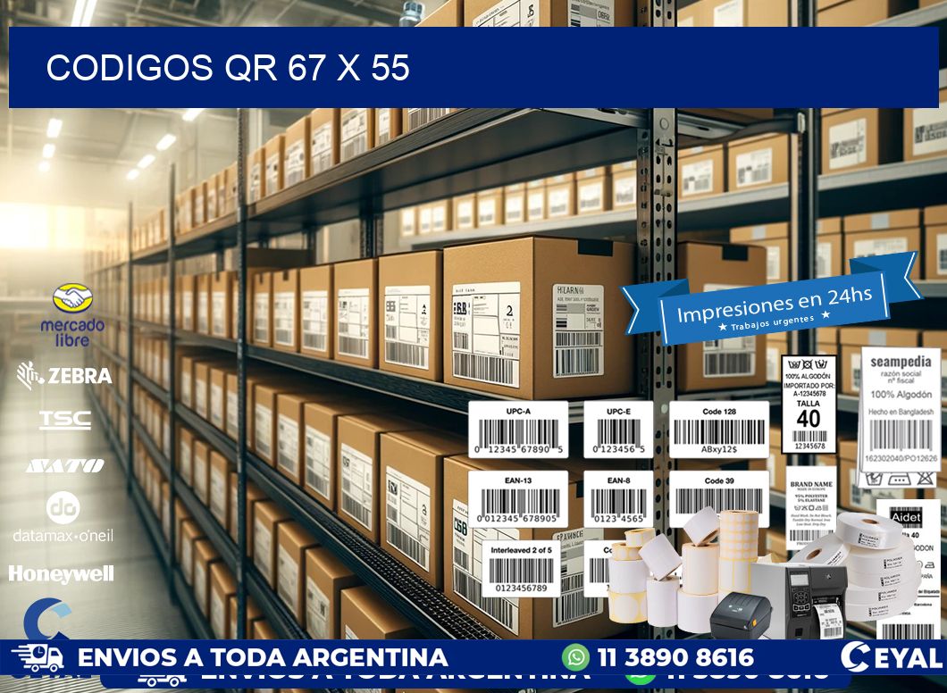 CODIGOS QR 67 x 55