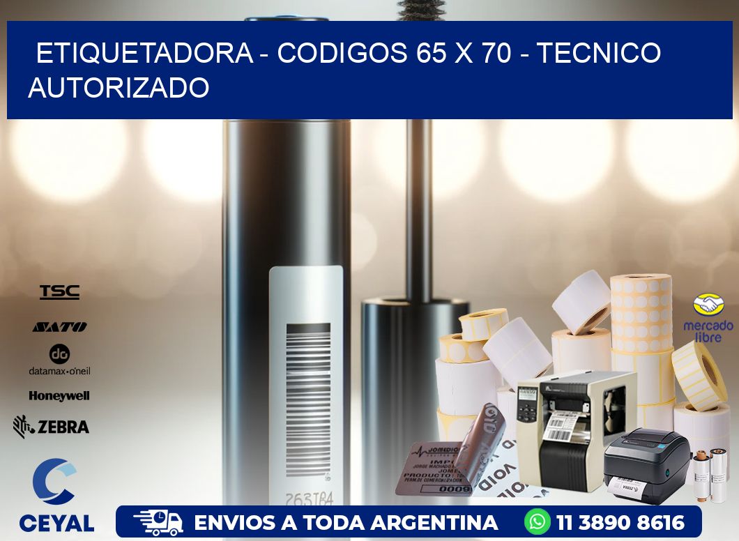 ETIQUETADORA - CODIGOS 65 x 70 - TECNICO AUTORIZADO