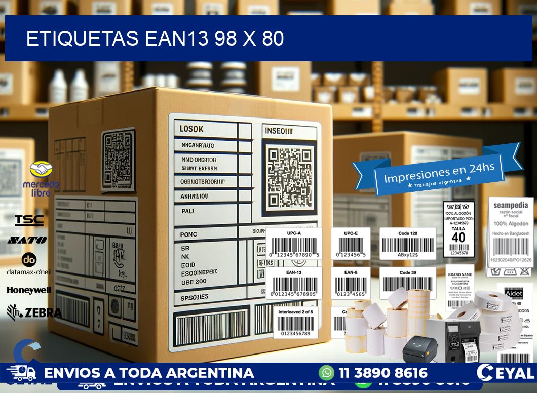 ETIQUETAS EAN13 98 x 80
