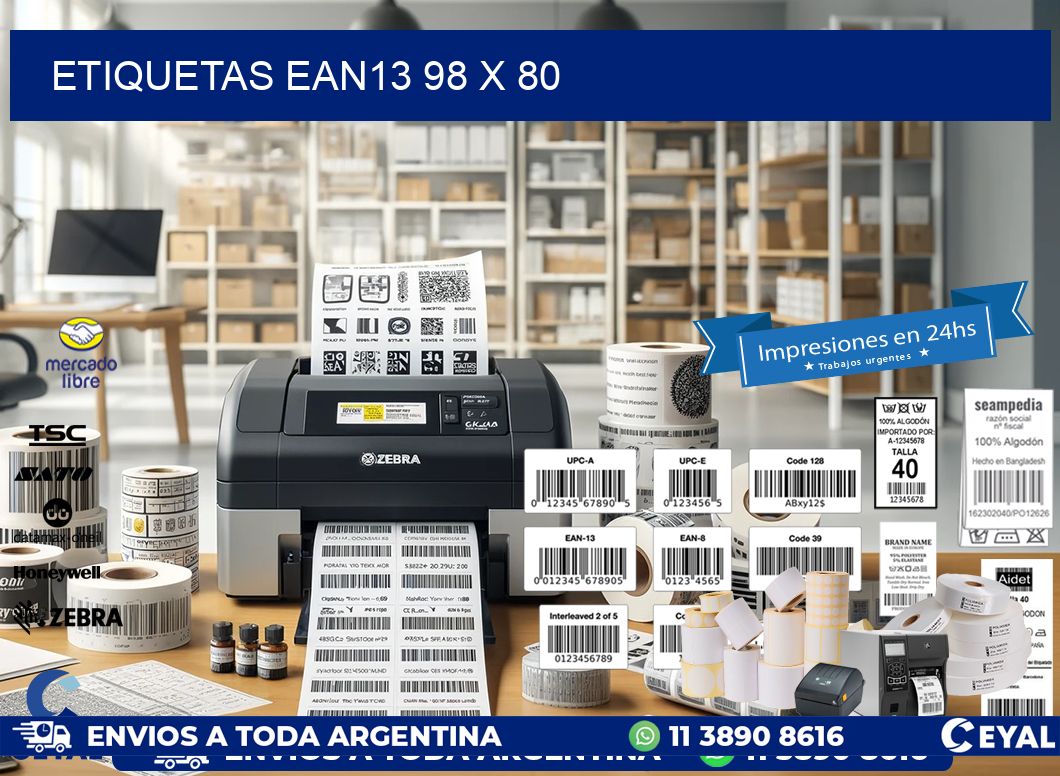 ETIQUETAS EAN13 98 x 80