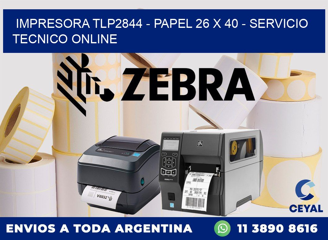 IMPRESORA TLP2844 - PAPEL 26 x 40 - SERVICIO TECNICO ONLINE