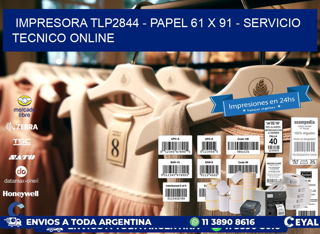 IMPRESORA TLP2844 - PAPEL 61 x 91 - SERVICIO TECNICO ONLINE