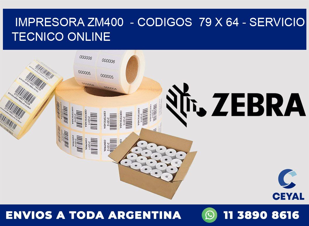 IMPRESORA ZM400  - CODIGOS  79 x 64 - SERVICIO TECNICO ONLINE