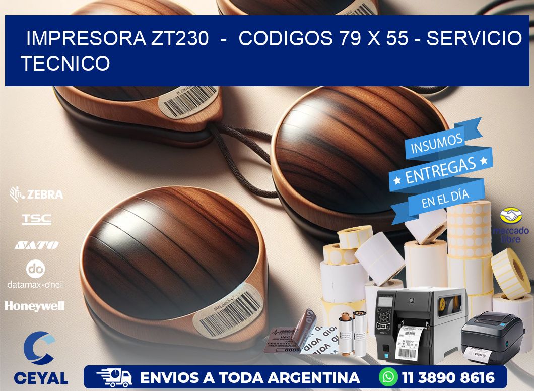 IMPRESORA ZT230  -  CODIGOS 79 x 55 - SERVICIO TECNICO