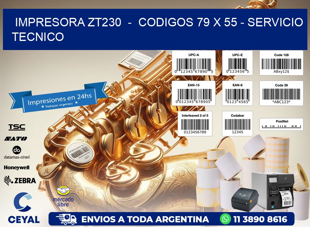 IMPRESORA ZT230  -  CODIGOS 79 x 55 - SERVICIO TECNICO