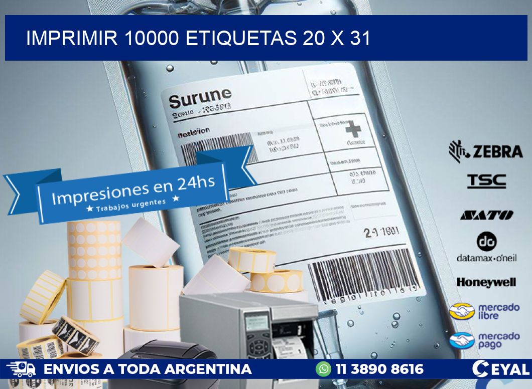 IMPRIMIR 10000 ETIQUETAS 20 x 31