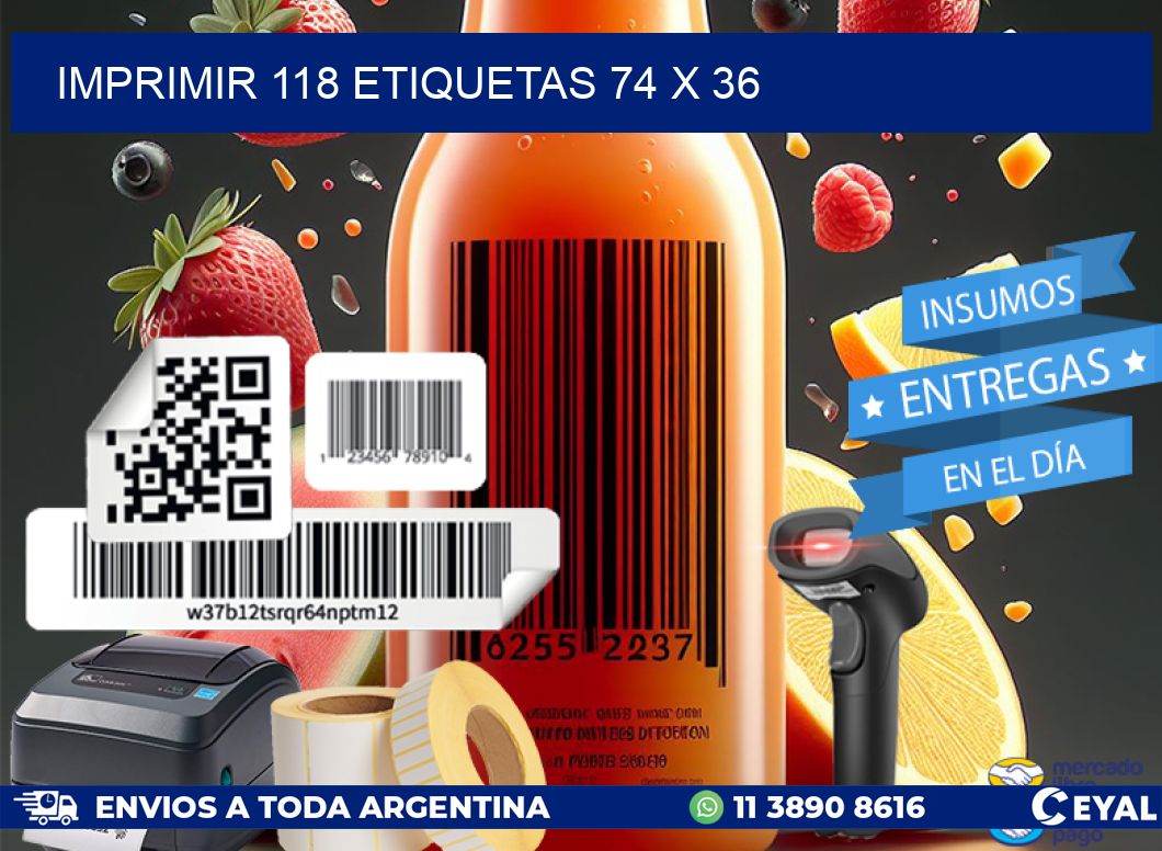 IMPRIMIR 118 ETIQUETAS 74 x 36