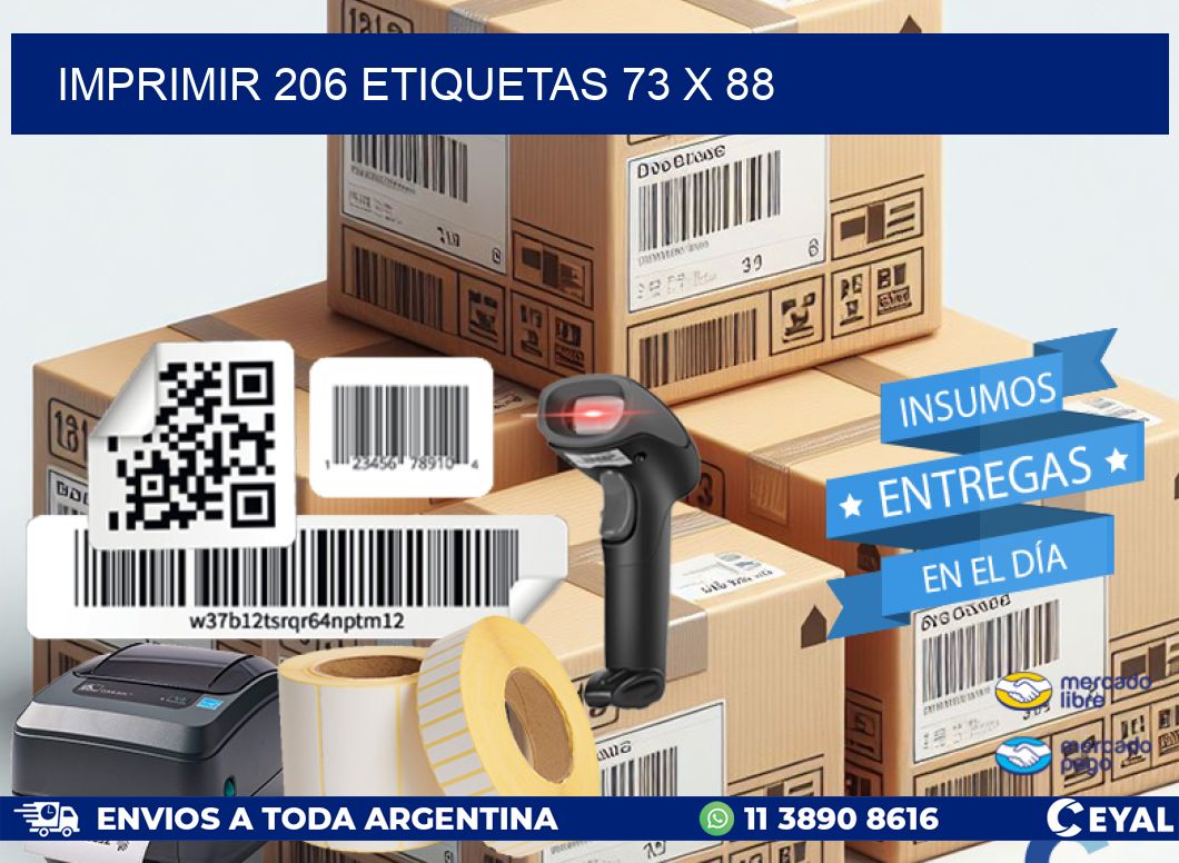 IMPRIMIR 206 ETIQUETAS 73 x 88
