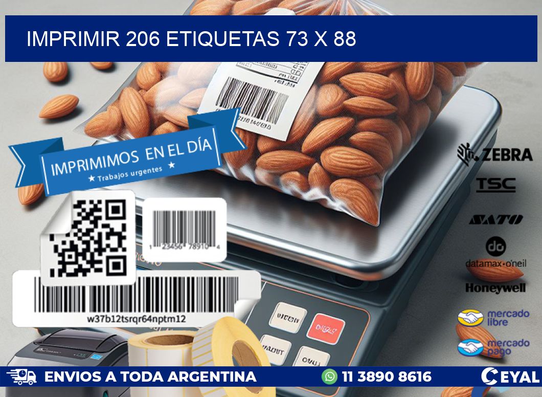 IMPRIMIR 206 ETIQUETAS 73 x 88