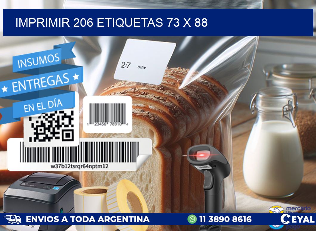 IMPRIMIR 206 ETIQUETAS 73 x 88