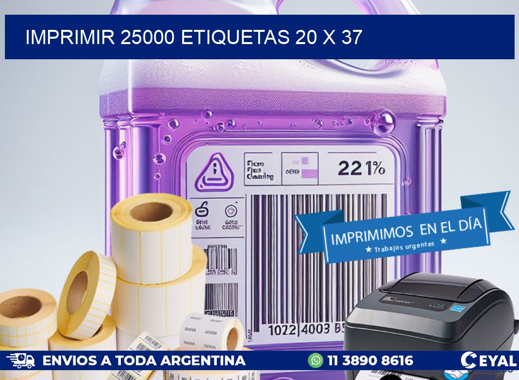 IMPRIMIR 25000 ETIQUETAS 20 x 37