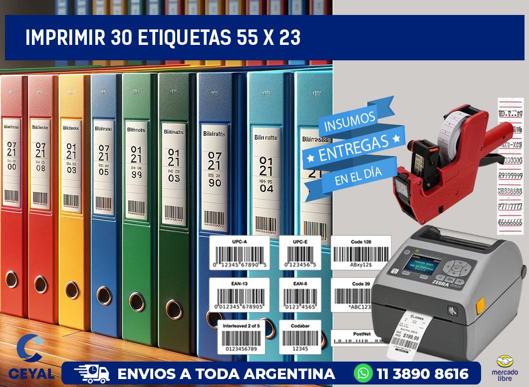 IMPRIMIR 30 ETIQUETAS 55 x 23